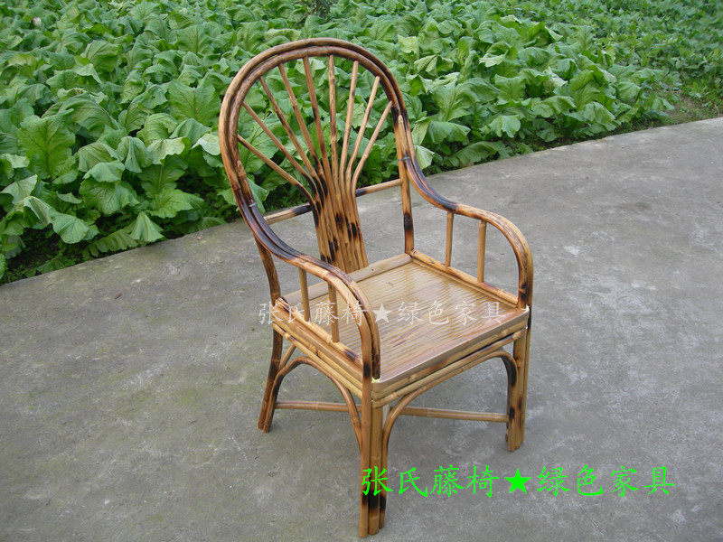 Zhang's rattan chair bamboo furniture single bamboo sofa bamboo chair single bamboo chair leaning back armchair armchair armchair
