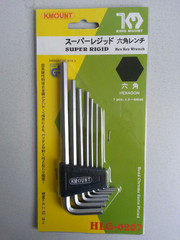 Taiwan Mountain Moto Kmount White Lengthened Straight Head Inner Hexagon Wrench HLG-0009HS 1 5-10MM