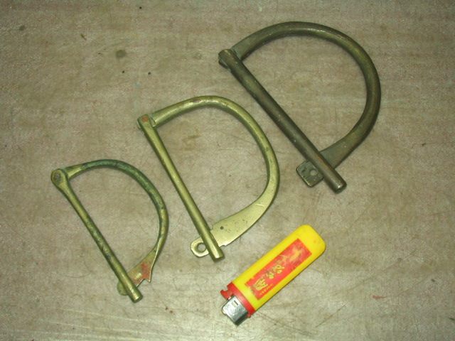 Copper Miscellaneous Pieces--Collection: Three Old Brass Locks - Neon