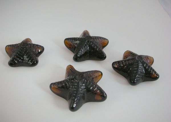 Deep Amber SeaStar Glass Stone Furniture Built View Decoration Toy Crown 5 Yuan 8