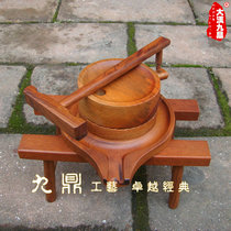 Time to run water mill mahogany crafts decoration desk ornaments Feng Shui Wangcai transfer Dahan Jiuding