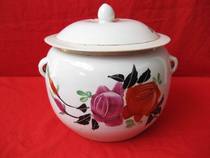 The Cultural Revolution porcelain Zhejiang Shaoxing porcelain factory (Baihua Yingchun) red patterned porridge pot a ancient play collection