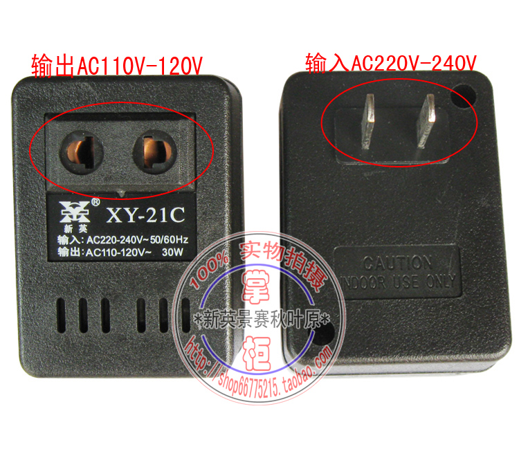 Oule B 110V imported electric toothbrush in the domestic voltage conversion transformer 220V to 110V 30W