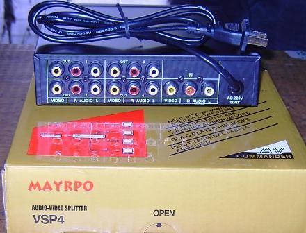 AV amplifier audio and video signal amplifier AV splitter audio and video 1 into 4 out