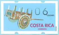 Costa Rican Trolley Automated Electronic Stamps Variant Folklore Crafts Tool Vehicles