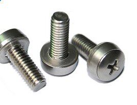 Nickel-plated crown screw Cabinet screw three combination Crown combination screw M6X17 M6X21