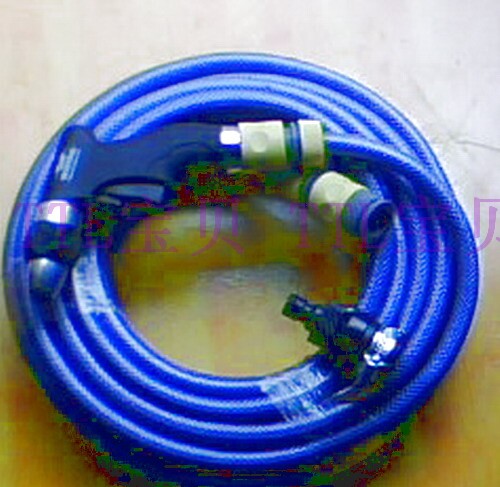 10m high-blue garden hose, two-function zinc alloy gun set