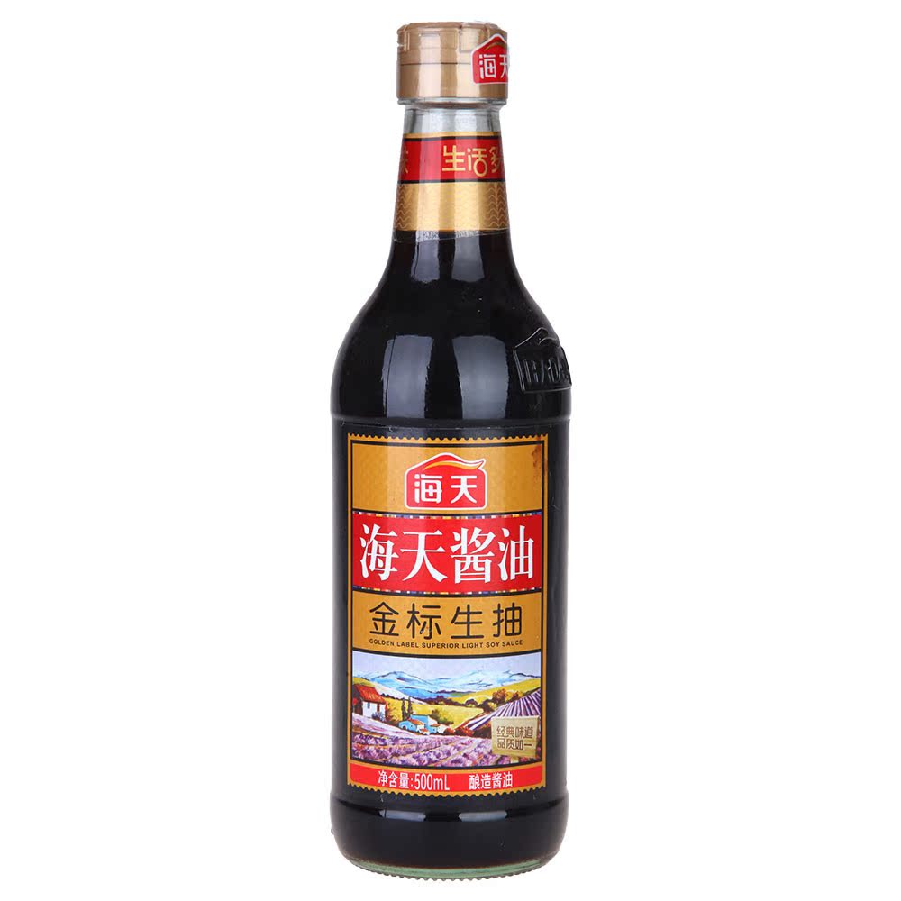 海天 经典味金标生抽500ml/瓶 酱油 一号店