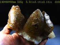 Quartz yellow double crystal Calcite Calcite mineral crystal specimen from Dean Jiangxi