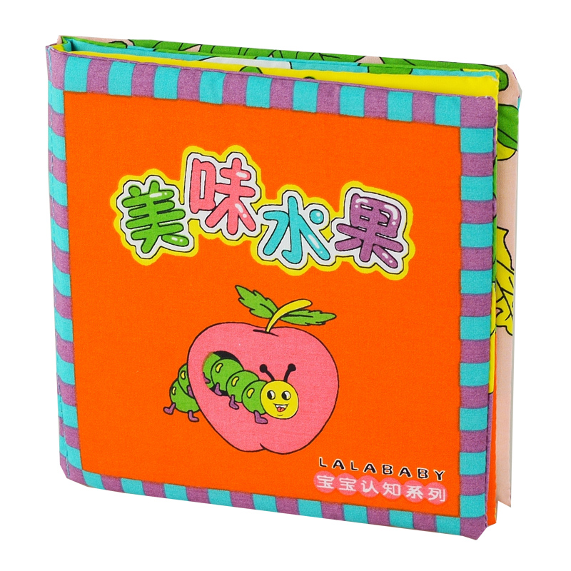 LALABABY拉拉布书正品婴儿早教玩具   认知系列小布书美味水果