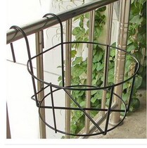 Balcony round iron flower stand flower pot stand railing armrest anti-theft window wall hanging Jiangsu Zhejiang and Shanghai full 38 yuan