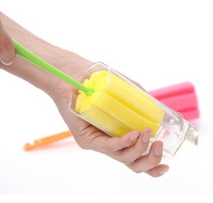 Creative Lengthened Anti-Slip Handle Wash Cup Brushed Kitchen Supplies Tea Set Glass Cup Cleaning Brush Sub Nylon Milk Bottle Brush