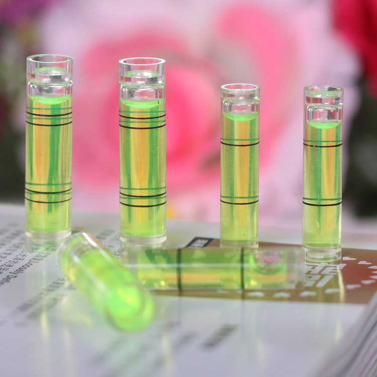 Green Light Gradienter Level Bubble Balance Bead Decoration Painting Water Flat Ruler Level Bubble Horizontal Block Level Cylindrical Mini-Size Mini-Sized
