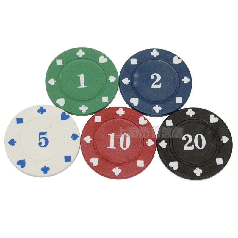 100 slices of limited-time special price Texas poker chips Double face digital mahjong CHIPS Special price 1 corner 5 in one piece