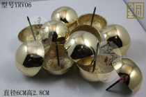 Far-Confucianism bronze sculpture Chinese antique palace door brass large foam nail-drum nail hemispheres copper nail YRV06 diameter 6CM