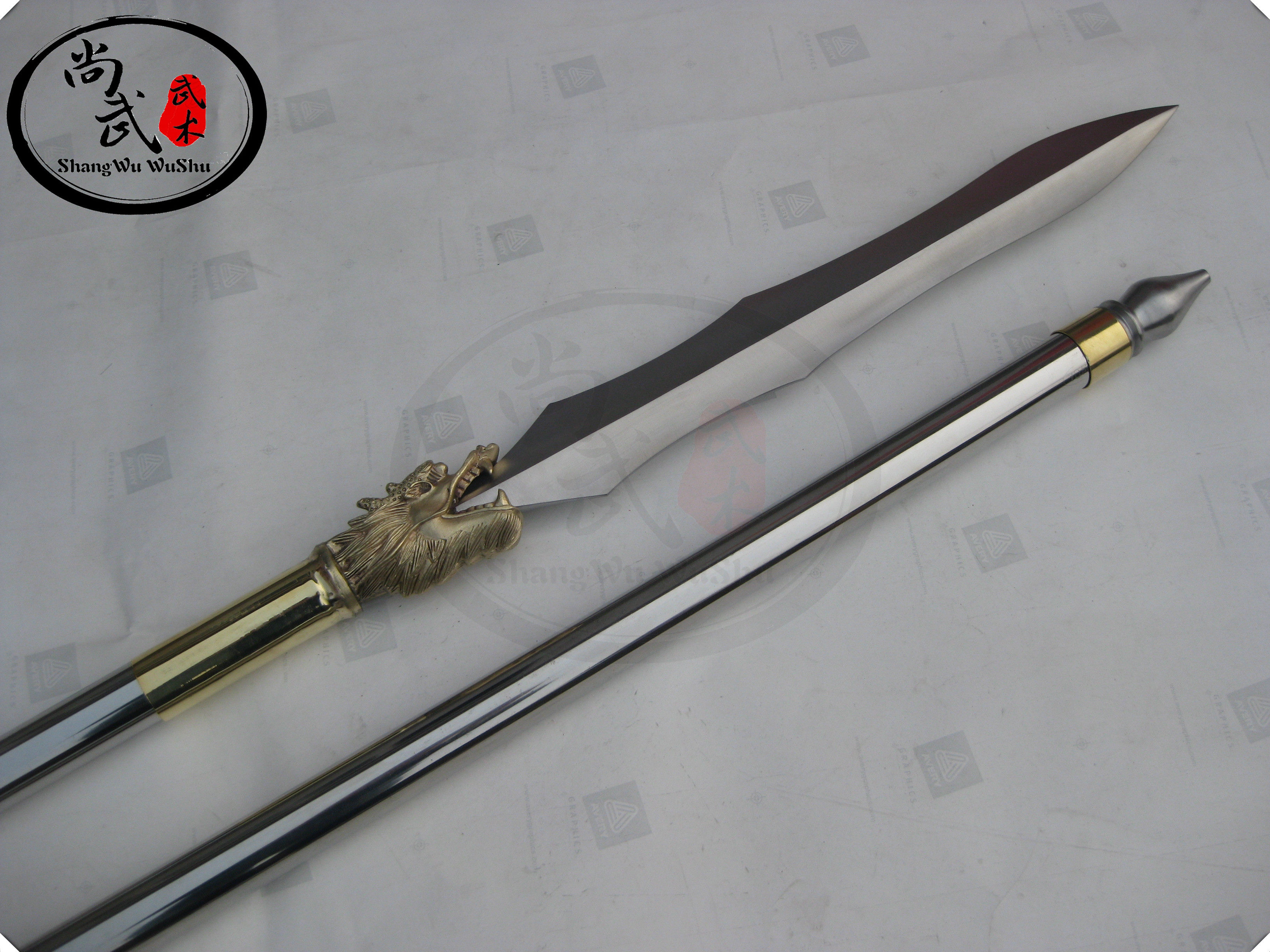 Martial arts General Yang Stainless steel overlord gun Red tassel gun Faucet gun Tai Chi spear Six-in-one gun