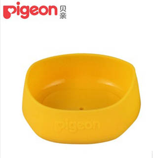 贝亲宽口径奶瓶底座 奶瓶硅胶底座/奶瓶保护套防摔BA63黄色