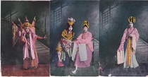 An old postcard Manchuria with a female superior 6 pieces