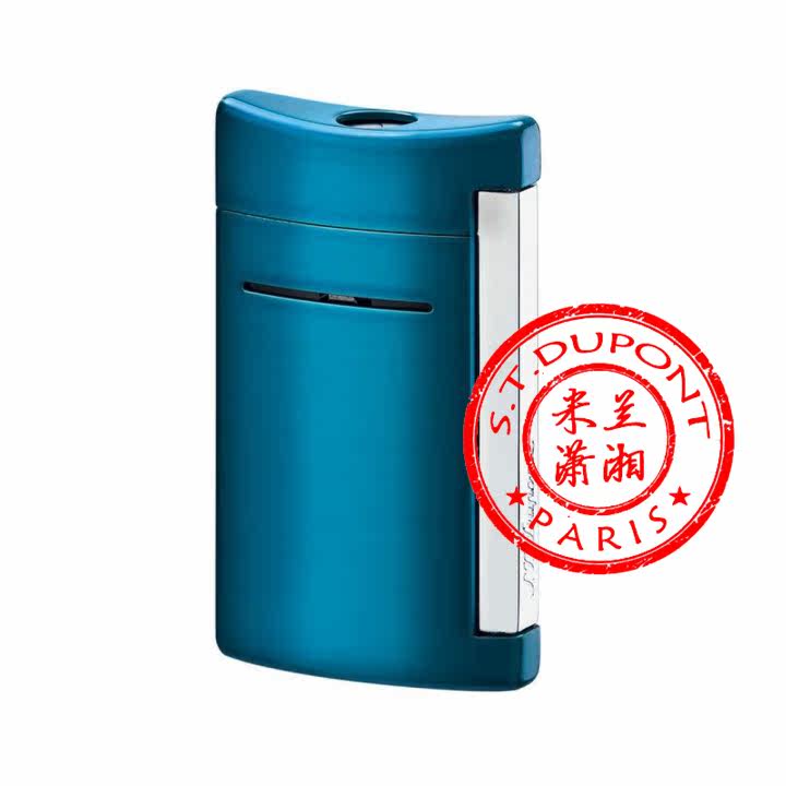 S T Dupont Anti-fan Minijet Lake Blue brushed 10052