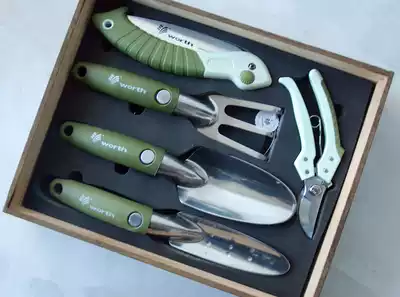 Wo Shi gardening 0027 set shovel rake pruning gift set garden planting toolbox garden flower planting flower