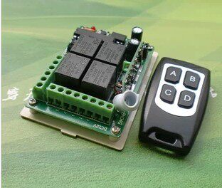 Four - way remote control switch wireless remote control with 500 meters long distance remote control 24V DC 4 - way controller