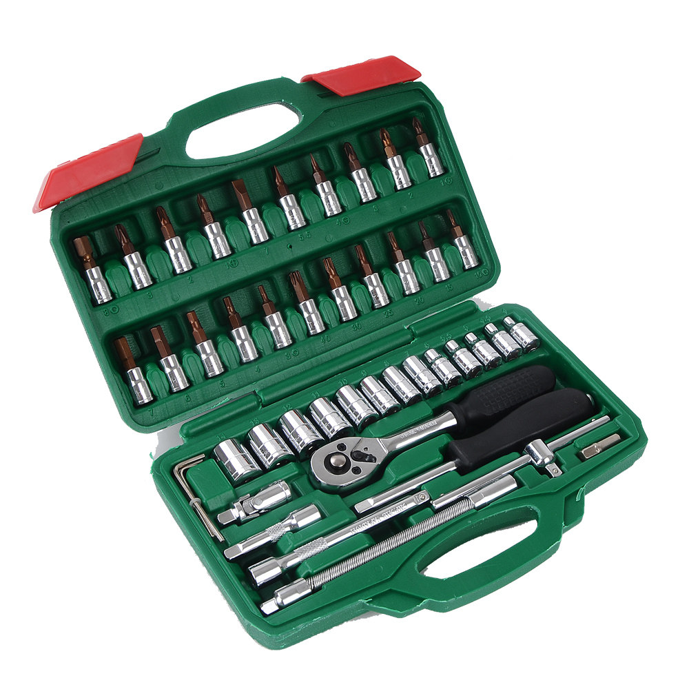 Juliet with car maintenance tool combined 46 pieces for home maintenance fitted torsion wrench sleeves YD-1018