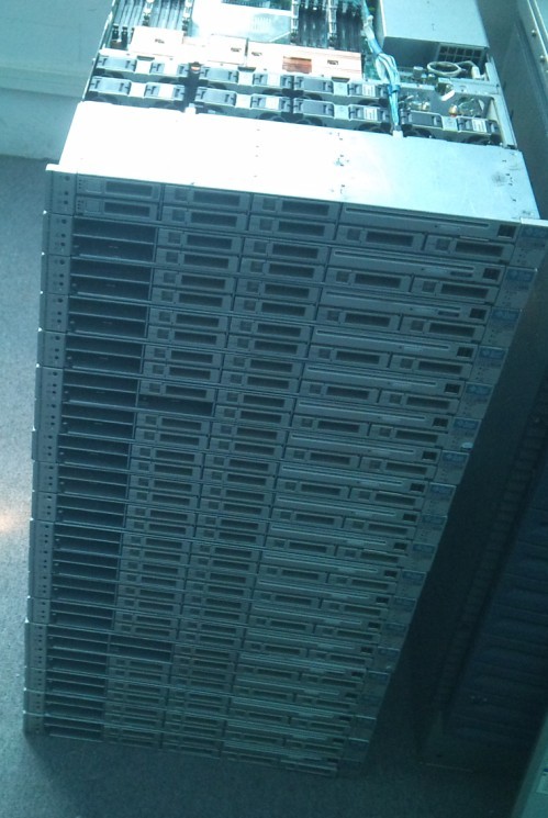 Sun Fire X4150 server at the end of the