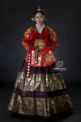 South Korea imported foreign satin Tang clothing Hanbok bride bronzing Hanbok Ancient court Hanbok H-T01214