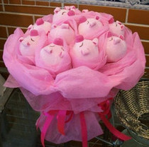  Exquisite fashion little fat pig 11 bouquets Shanghai physical florist specializes in cartoon bouquets often come flowers