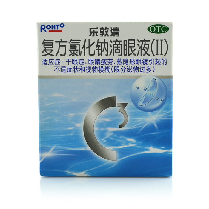 曼秀雷敦 乐敦清 复方氯化钠滴眼液(II)13ml 眼疲劳 隐形眼镜专用