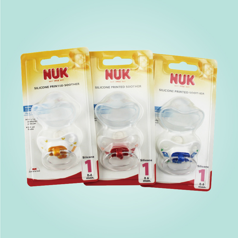 NUK安抚奶嘴 印花硅胶(1号0-6个月)40.729.704单个装