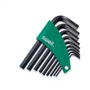 Taiwan swell swell Tools 9-piece metric black flat head Allen wrench 12713