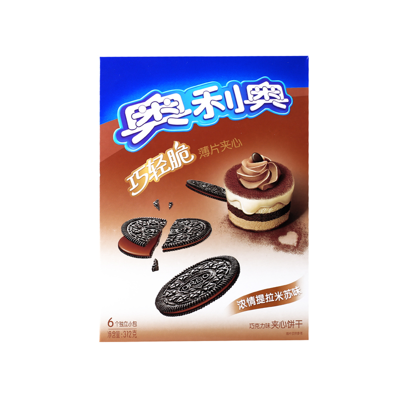 【天猫超市】亿滋  奥利奥巧轻脆薄片夹心饼干浓情提拉米苏味312g