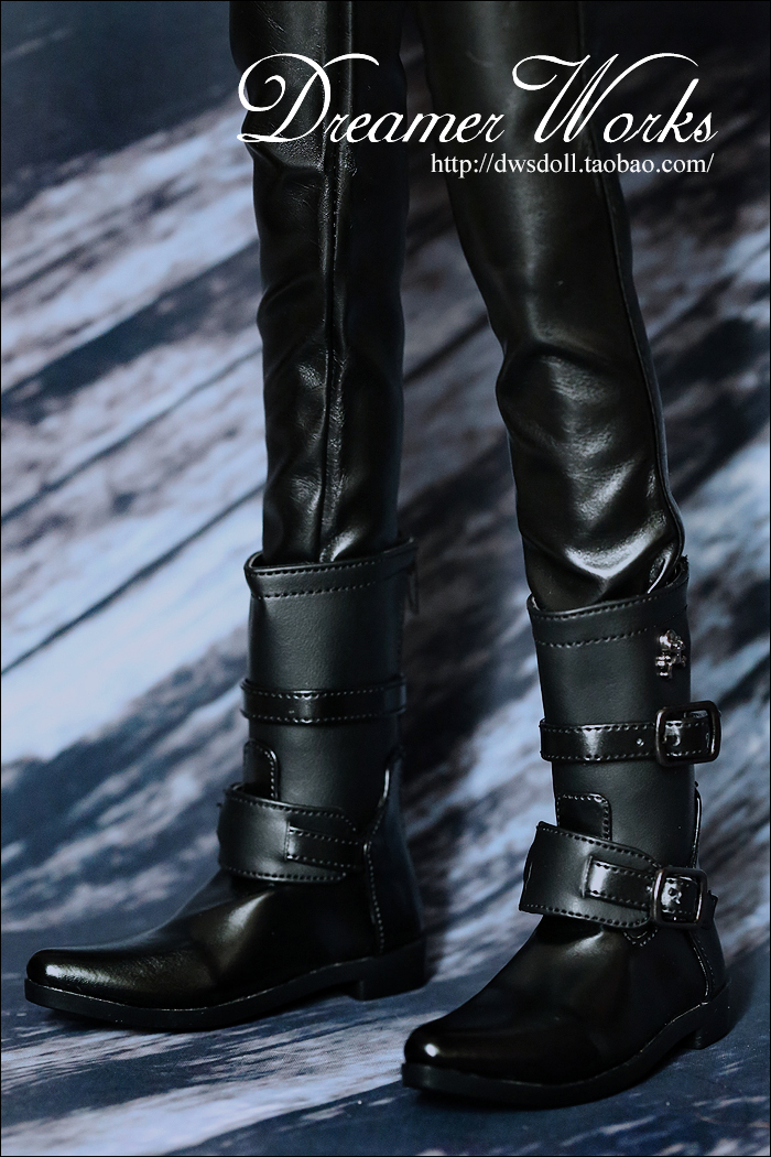 SD BJD 3 points 4 points sd17 doll shoes black double buckle boots 1 41 3 uncle