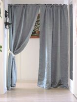 Blackout finished curtain bedroom window living room floor wearing pole European style retro simple fabric full