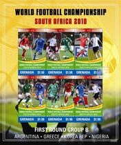 2010 South Africa World Cup Argentina Greece Republic of Korea Nigeria Commemorates Stamp
