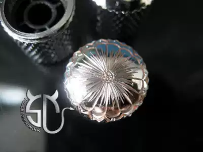 Electric guitar electric bass metal volume tone knob hand carved 2 silver chrome color