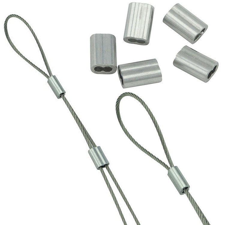 Spike clothes rack lifting clothes rack thickened stainless steel wire rope aluminum sleeve 8-shaped chuck clip joint 1 5MM