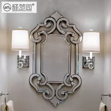 Creative bathroom mirror bathroom mirror cosmetic room mirror fashion makeup mirror wall hanging neoclassical mirror M1314