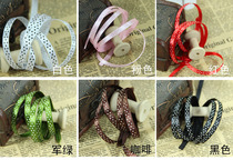 Hand made with horse-DIY handmade butterfly knots with material silk with webbing webbing printed polo dots 6mm