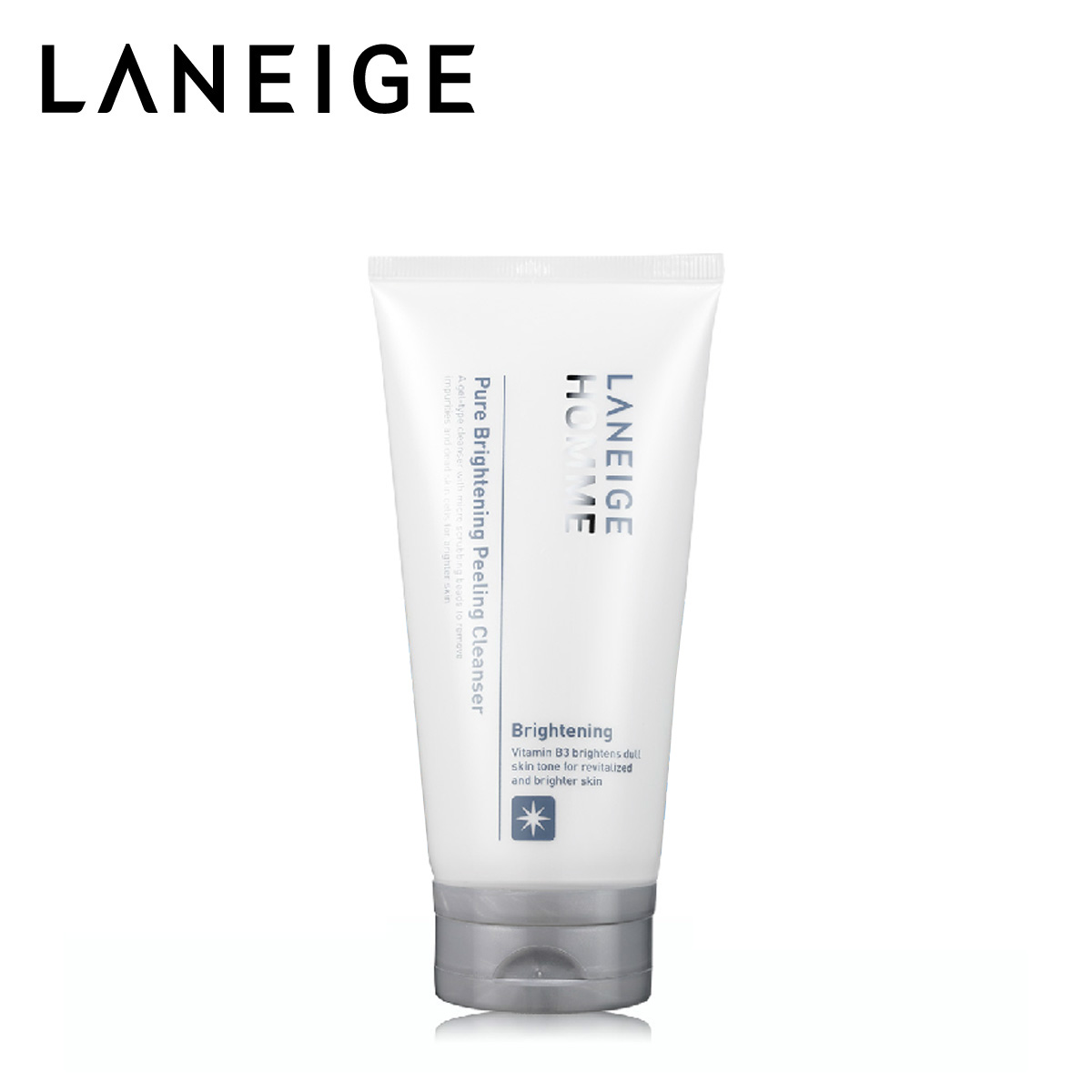 Laneige/兰芝男士净透亮白磨砂泡沫150ml 去角质洁面洗面奶 亮肤
