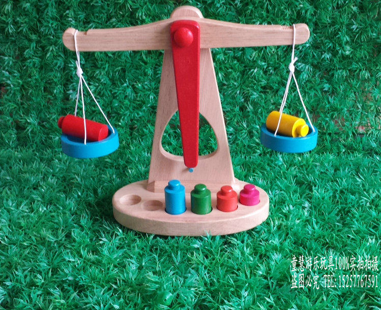 Wooden educational toys for infants and young children early education baby balance games balance scale toys Montessori teaching aids