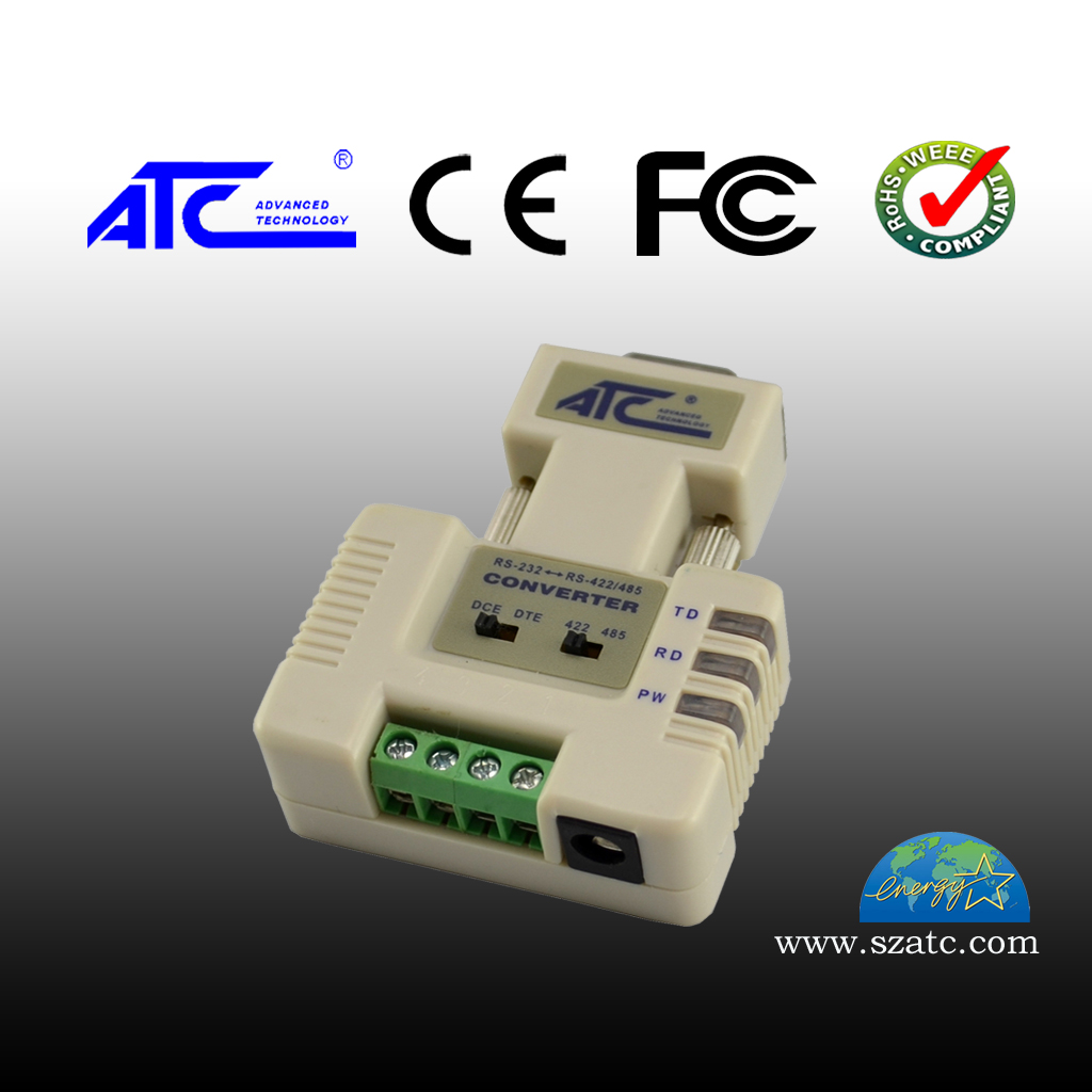 Industrial grade RS232 to RS485 422 Active serial converter Opto-isolated 422 adapter ATC-105