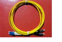 Telecom-grade LC-FC single-mode dual-core 3 m fiber optic jumper