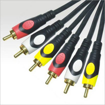 First-line Lotus audio-video Line 3 pairs 3 Lotus Line Red Yellow White DVD Lotus Line AV6 Head RCA Sound Sight