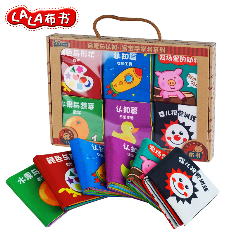 拉拉布书启蒙与认知-宝宝手掌书系列 宝宝撕不烂早教书启蒙认知卡