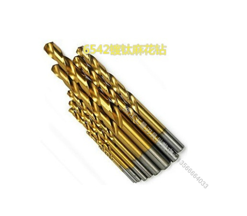 6542 Full grinded straight handle linen drill titanium plated titanium coil 10 - 13mm titanium - plated copper aluminum is good