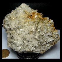 Mine Standard FS9234MB5D Pointed Calcite * Pointed Aragonite Crystal Cluster Leuzite (9cm 358g)