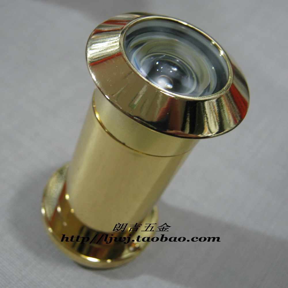 High-definition lengthened optical full copper cat eye door mirror pure copper thickened gold security door 60-85MM