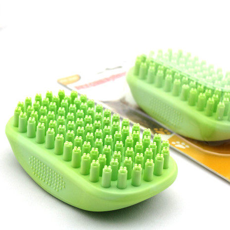 Cool Di Pet Massage Type Shower Brush Cat Dog Special Bath Brush Rubbing Short Teeth Cleaning Pet Supplies